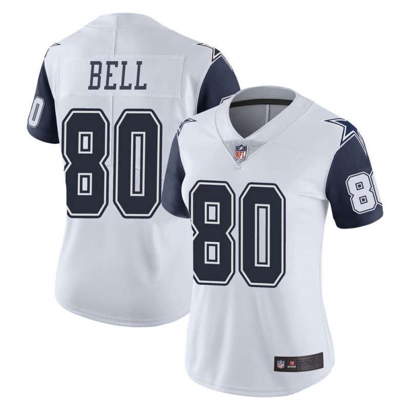 2020 Nike NFL Women Dallas Cowboys #80 Blake Bell White Limited Color Rush Vapor Untouchable Jersey->women nfl jersey->Women Jersey